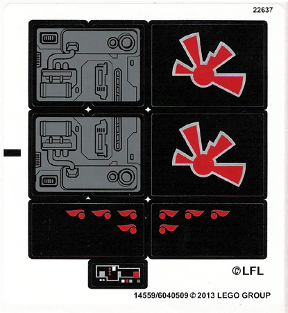 [P 75018stk01 (No Colour)] Sticker Sheet for Set 75018 - (14559/6040509)