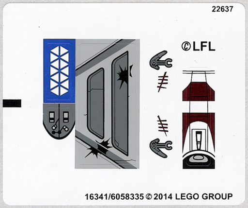 [P 75037stk01a (No Colour)] Sticker Sheet for Set 75037 - International Version - (16341/6058335)