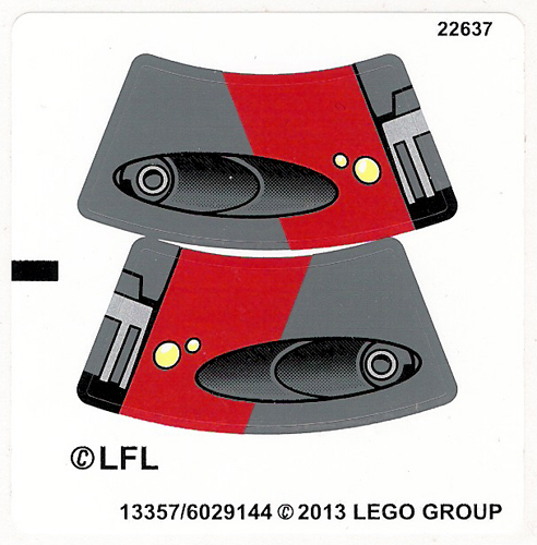 [P 75001stk01 (No Colour)] Sticker Sheet for Set 75001 - (13357/6029144)