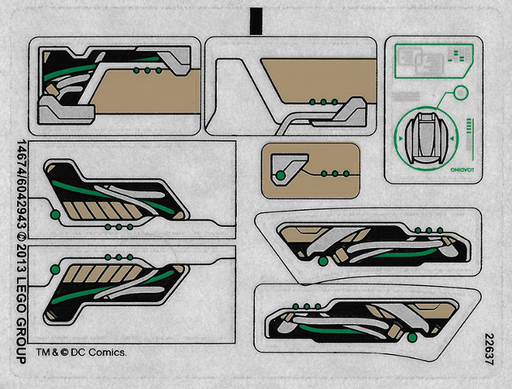 [P 76009stk01 (No Colour)] Sticker Sheet for Set 76009 - (14674/6042943)