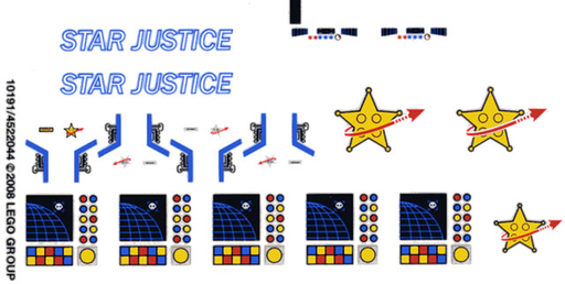 [P 10191stk01 (No Colour)] Sticker Sheet for Set 10191 - (10191/4522044)
