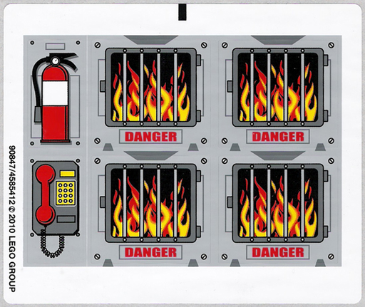 [P 7596stk01 (No Colour)] Sticker Sheet for Set 7596 - (90847/4585412)