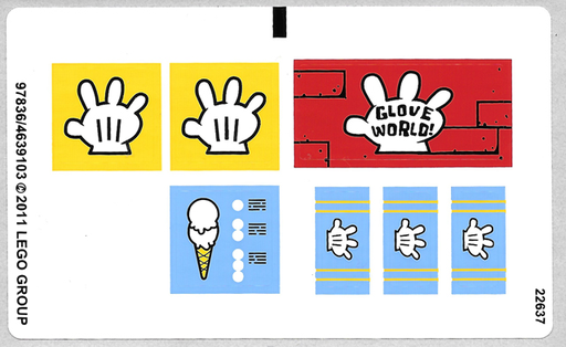 [P 3816stk01 (No Colour)] Sticker Sheet for Set 3816 - (97836/4639103)