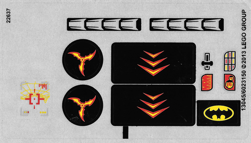 [P 76000stk01 (No Colour)] Sticker Sheet for Set 76000 - (13045/6023150)