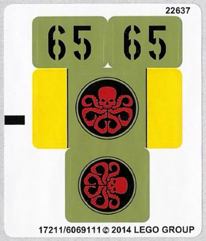 [P 76017stk01a (No Colour)] Sticker Sheet for Set 76017 - International Version - (17211/6069111)