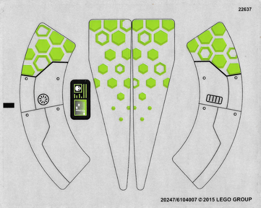 [P 76040stk01a (No Colour)] Sticker Sheet for Set 76040 - Transparent Background Version - (20247/6104007)