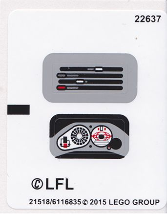 [P 75091stk01a (No Colour)] Sticker Sheet for Set 75091 - International Version - (21518/6116835)