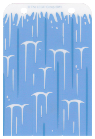 [P bb0515pb01 (No Colour)] Plastic Rectangle 8 x 11 1/2 with Waterfall Pattern