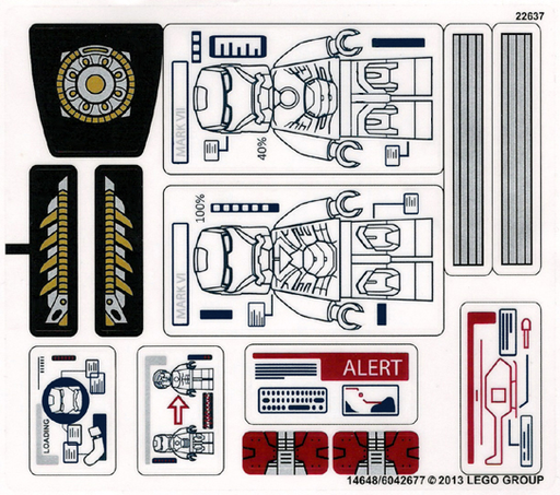 [P 76007stk01 (No Colour)] Sticker Sheet for Set 76007 - (14648/6042677)