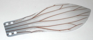 [P 76039pls01 (No Colour)] Plastic Part for Set 76039 - Trans-Clear Insect Wing with Veins Pattern