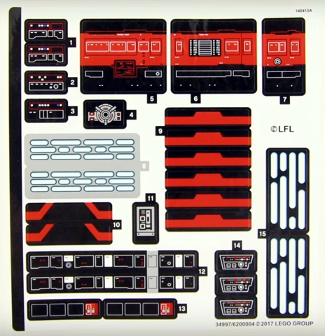 [P 75190stk01 (No Colour)] Sticker Sheet for Set 75190 - (34997/6200004)