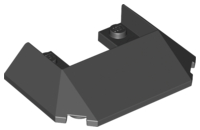 Wedge 6 x 4 Cutout (Train Roof) with 5 Large Bottom Tubes