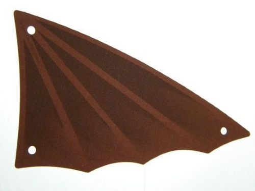 [P 14310 (Reddish Brown)] Cloth Sail Triangular 12 x 21 with Winged Edge and Dark Brown Pattern