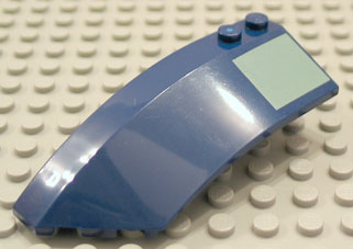 [P 41750pb001 (Dark Blue)] Wedge 8 x 3 x 2 Open Left with Sand Green Square Pattern