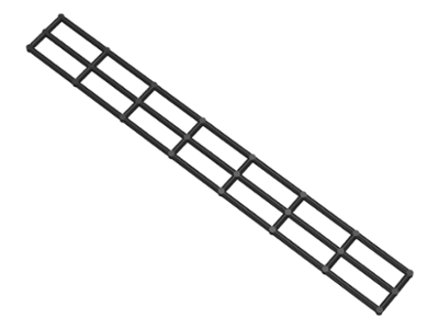 [P 47996 (Black)] Boat, Mast Rigging Long 28 x 3.5