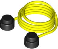 [P x127c30pb02 (Neon Yellow)] String with End Studs (30L Overall) with Black Studs Pattern