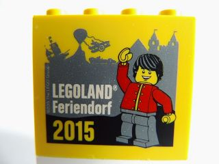 [P 30144pb164 (Yellow)] Brick 2 x 4 x 3 with Legoland Feriendorf 2015 Doorman Pattern
