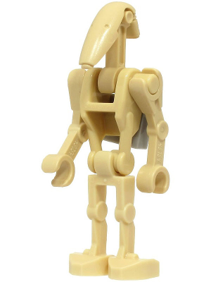 [M sw1320 (No Colour)] Battle Droid - Tan, Angled Arms, Light Bluish Gray Clip on Back
