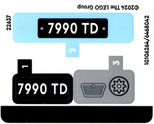 [P 76424stk01 (No Colour)] Sticker Sheet for Set 76424 - (10106264/6468042)