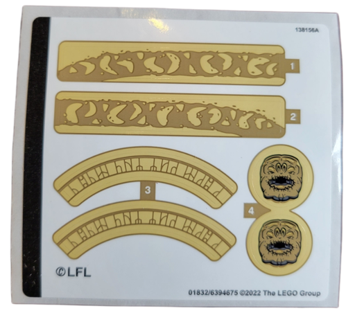 [P 75326stk01 (No Colour)] Sticker Sheet for Set 75326 - (01832/6394675)