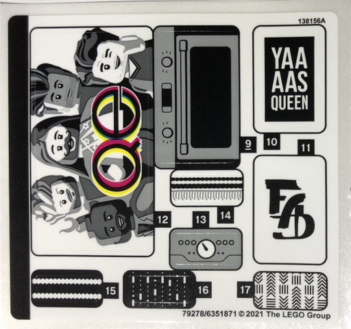 [P 10291stk01 (No Colour)] Sticker Sheet for Set 10291, Sheet 1 - (79278/6351871)