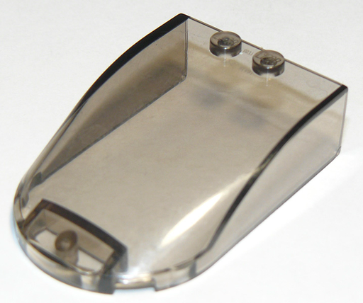 [P 18973 (Trans-Black)] Windscreen 6 x 4 x 1 1/3 Canopy Straight Sides