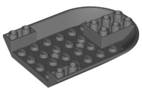 [P 11295 (Dark Bluish Gray)] Aircraft Fuselage Forward Bottom Curved 6 x 8