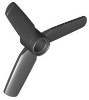[P 92842 (Black)] Propeller 3 Blade 5 Diameter