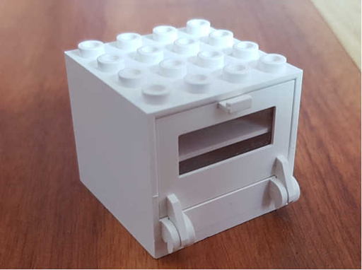 [P 841c01 (White)] Homemaker Stove / Oven 4 x 4 x 3 with White Shelf and White Door (841 / 842 / 843)