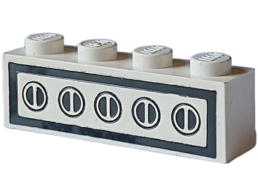 [P 3010p41 (White)] Brick 1 x 4 with Homemaker Stove Switch Pattern