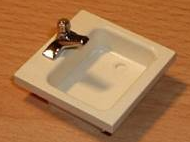 [P 840c01 (White)] Homemaker Washbasin Sink with Chrome Silver Tap