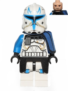 [M sw0450 (No Colour)] Clone Trooper Captain Rex, 501st Legion (Phase 2) - Blue Cloth Pauldron, Black Cloth Kama, Large Eyes