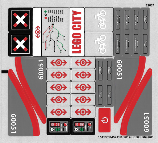 [P 60051stk01 (No Colour)] Sticker Sheet for Set 60051 - (15113/6045711)