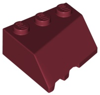 [P 48165 (Dark Red)] Wedge 3 x 3 Sloped Right