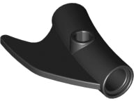 [P 87745 (Black)] Technic, Pin Connector Round Curved with Fin and Hole