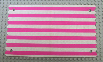 [P 71759 (White)] Belville Roof Cloth with Dark Pink Stripes Pattern