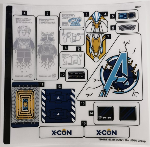 [P 76192stk01 (No Colour)] Sticker Sheet for Set 76192 - (79006/6350255)